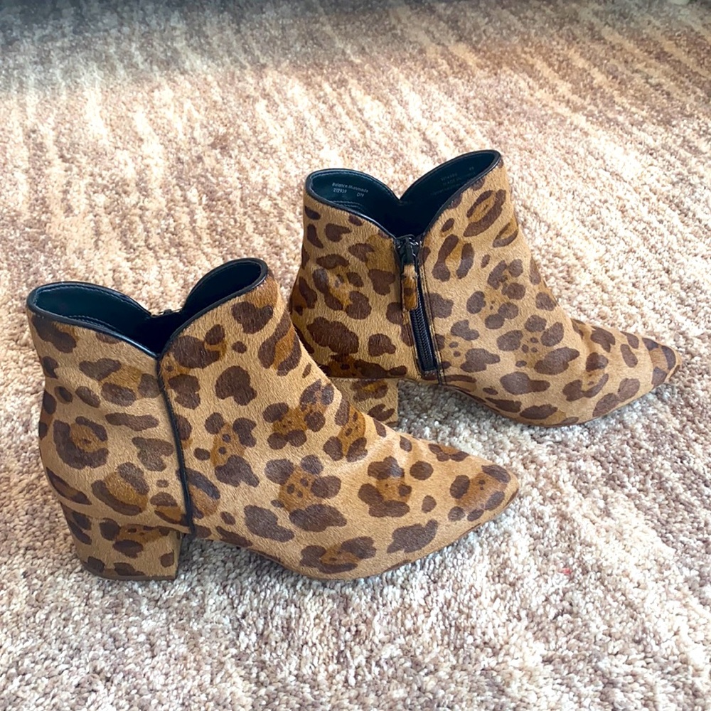 Cole Haan Calf Hair Animal Print booties